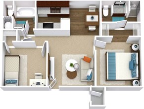 2 Bed 1047 floor plan